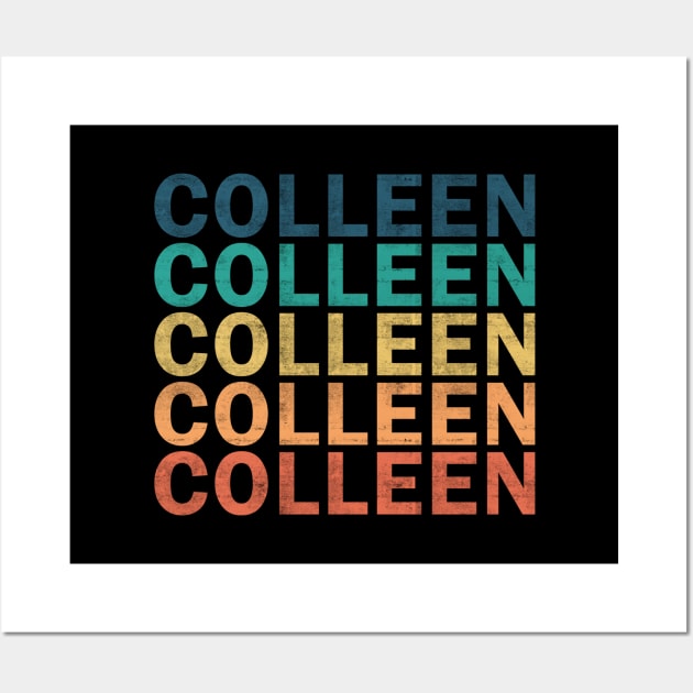 Colleen Name T Shirt - Colleen Vintage Retro Name Gift Item Tee Wall Art by henrietacharthadfield